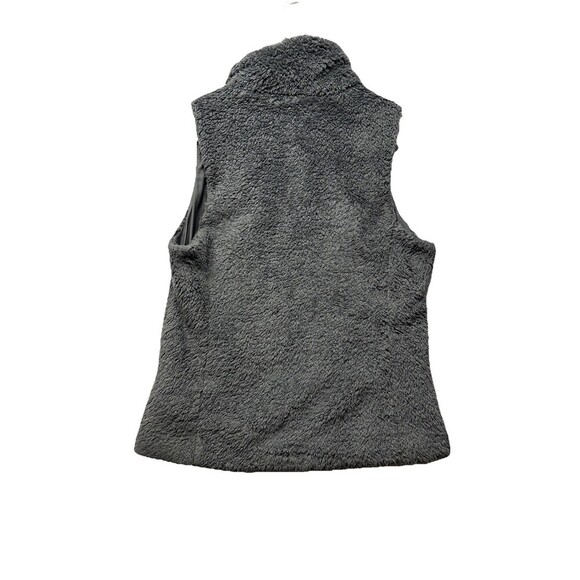 Patagonia Los Gatos Fleece Vest Womens Medium Dark Gray Fuzzy Teddy Hiking - Picture 2 of 5